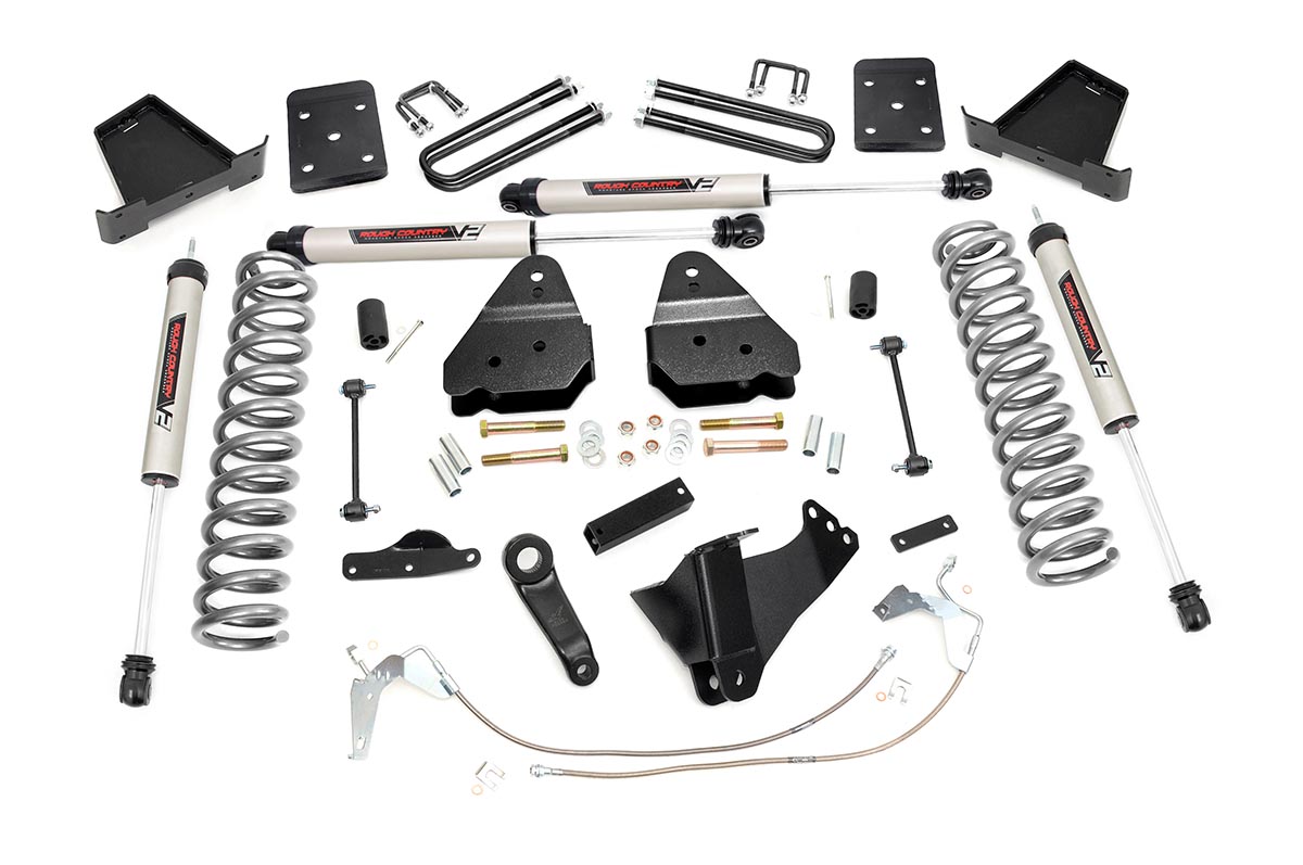 Ford F-250 Super Duty Suspension Lift Kit - Rough Country - 4.5 Inch Lift Kit | W/O Overloads | V2 - '08-'10